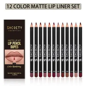 12 Color Matte Lip Liner Set,
