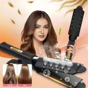 Hair straightener and curler two-in-one